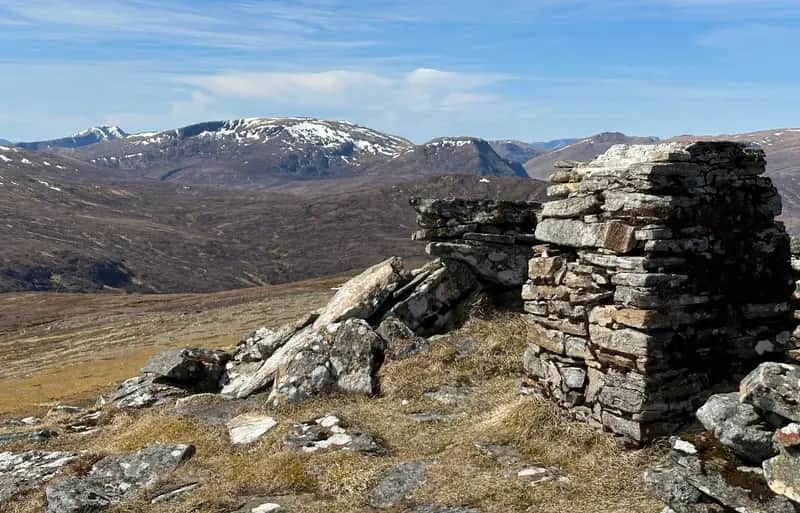BAC OF BEYOND: The summit of Bac an Eich offers marvellous views of big hills in every direction including Maoile Lunndaidh