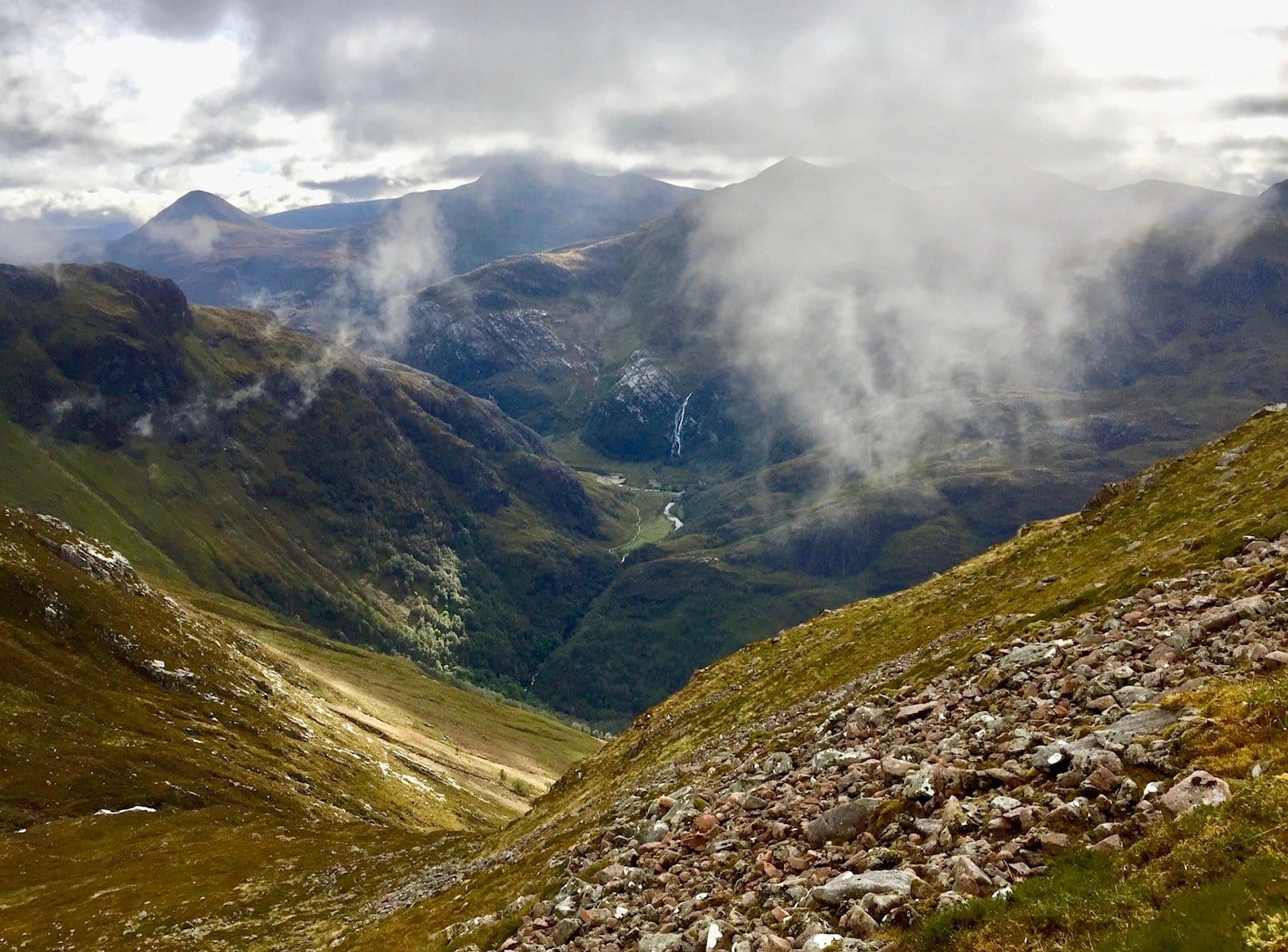 LONG WAY UP: Misty ascent from Glen Nevis