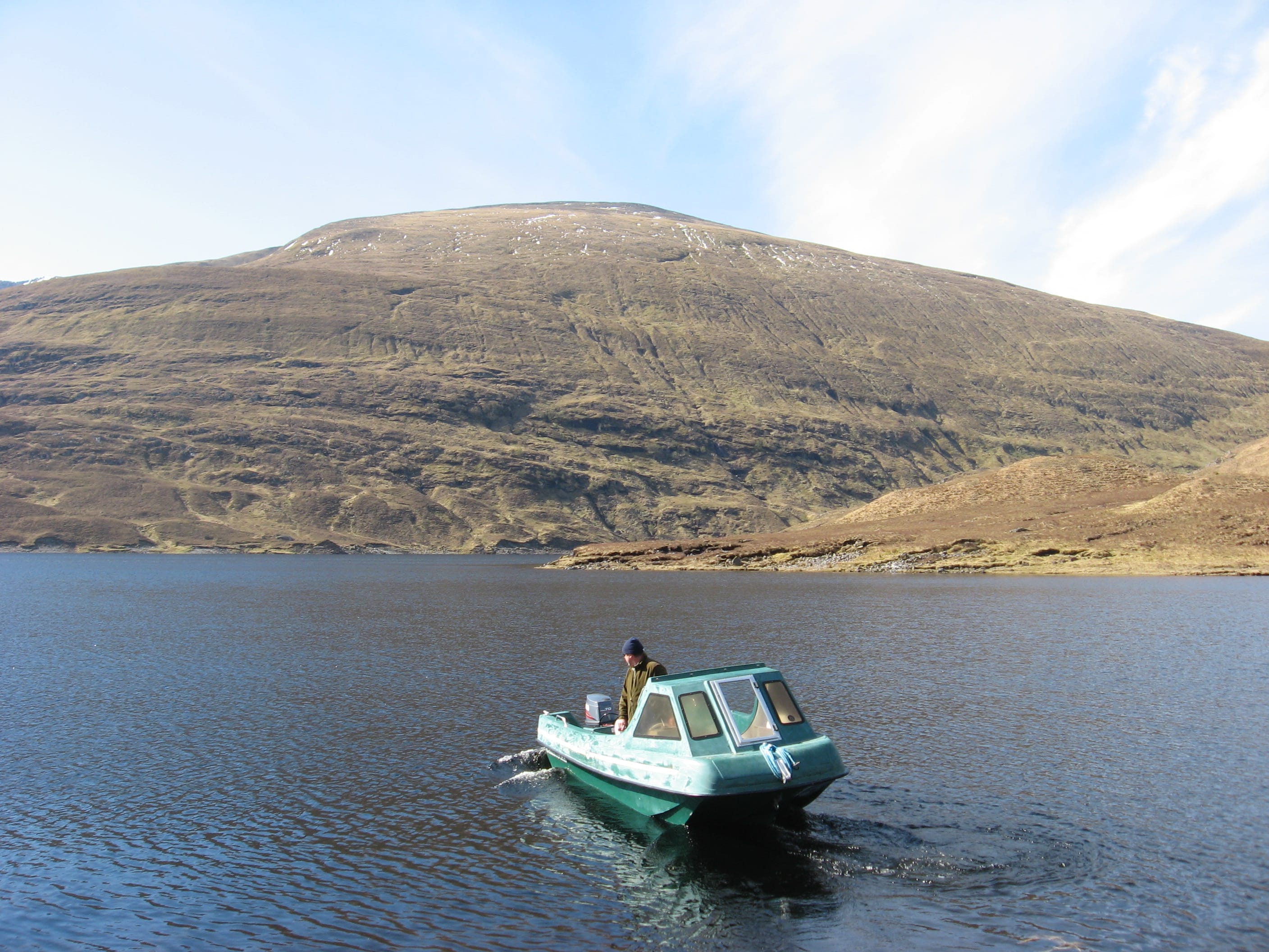 WHEN THE BOAT COMES IN: The ten-minute ride up the loch cuts out the long walk-in - but there's still a long hard day ahead