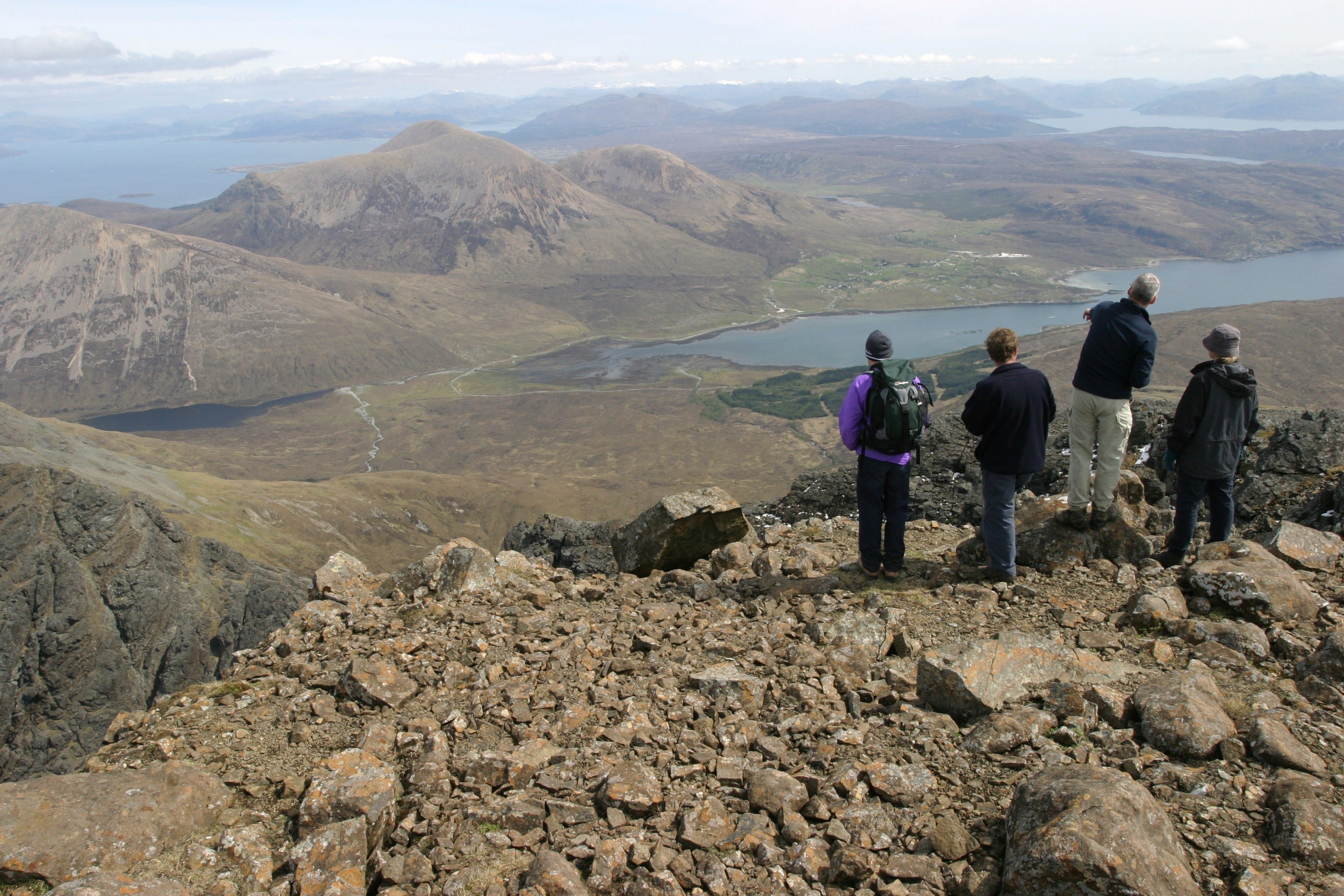 SPRING: Clear skies and great views from Bla Bheinn just days after the snow had shifted
