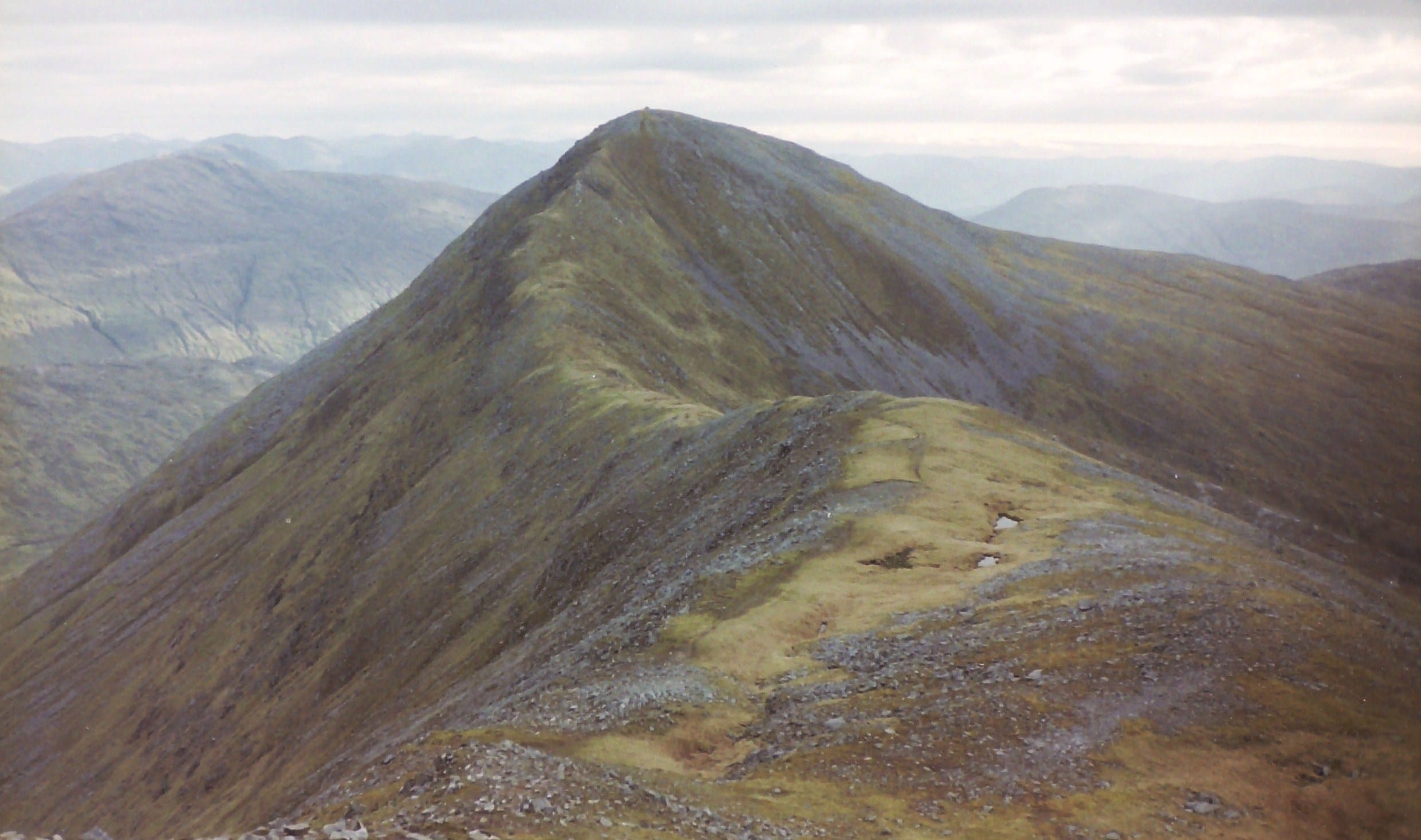 VAIN-GLORIOUS: The beautiful curving ridge which leads to the main summit of Gulvain