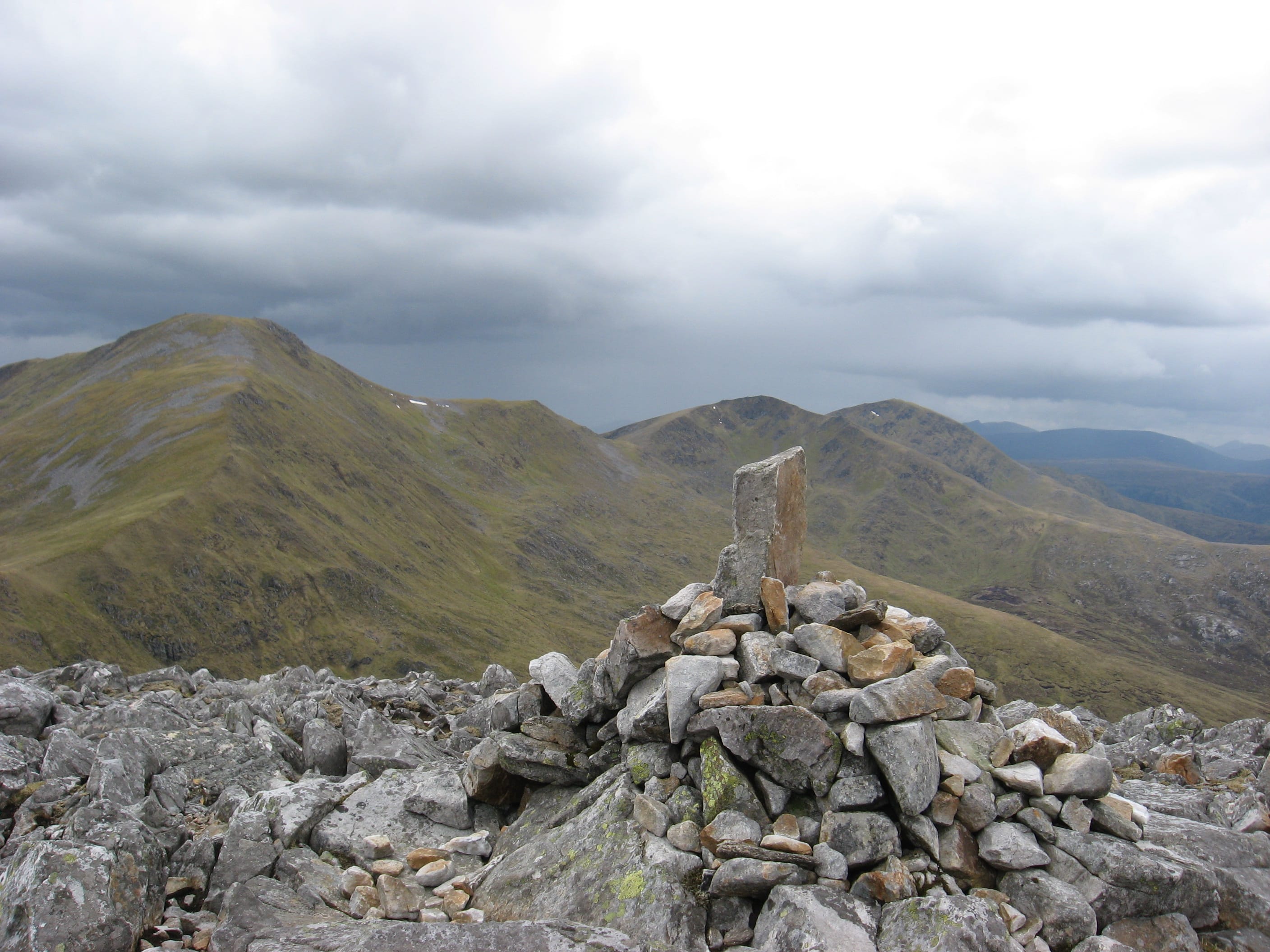 BETTER BY FARR: Looking along ridge from Carn nan Gobhar to Sgurr a'Choire Ghlais and Sgurr Fhuar-thuill
