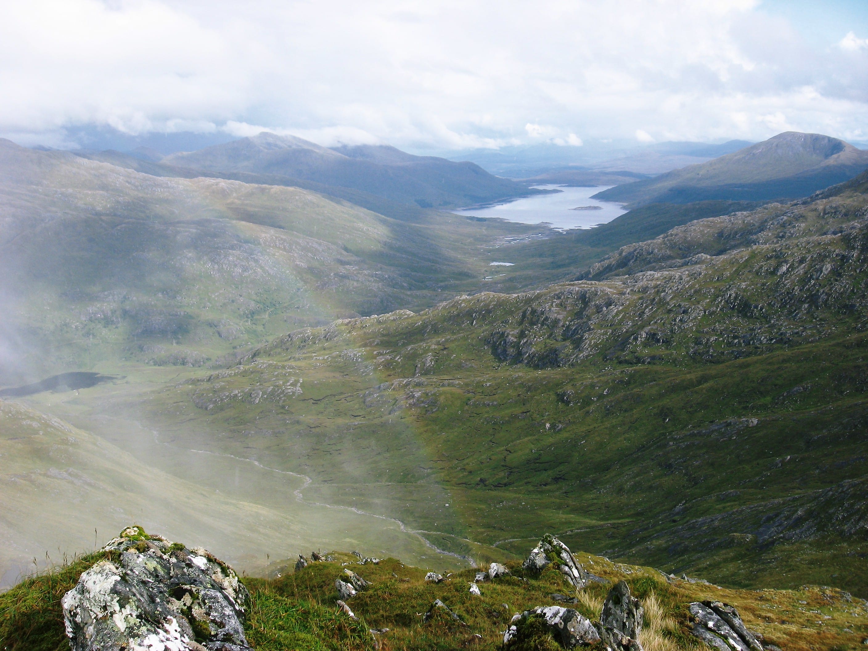 SUNSHINE AND RAIN: An atmospheric day of shifting weather on Sgurr nan Eugallt at Kinloch Hourn