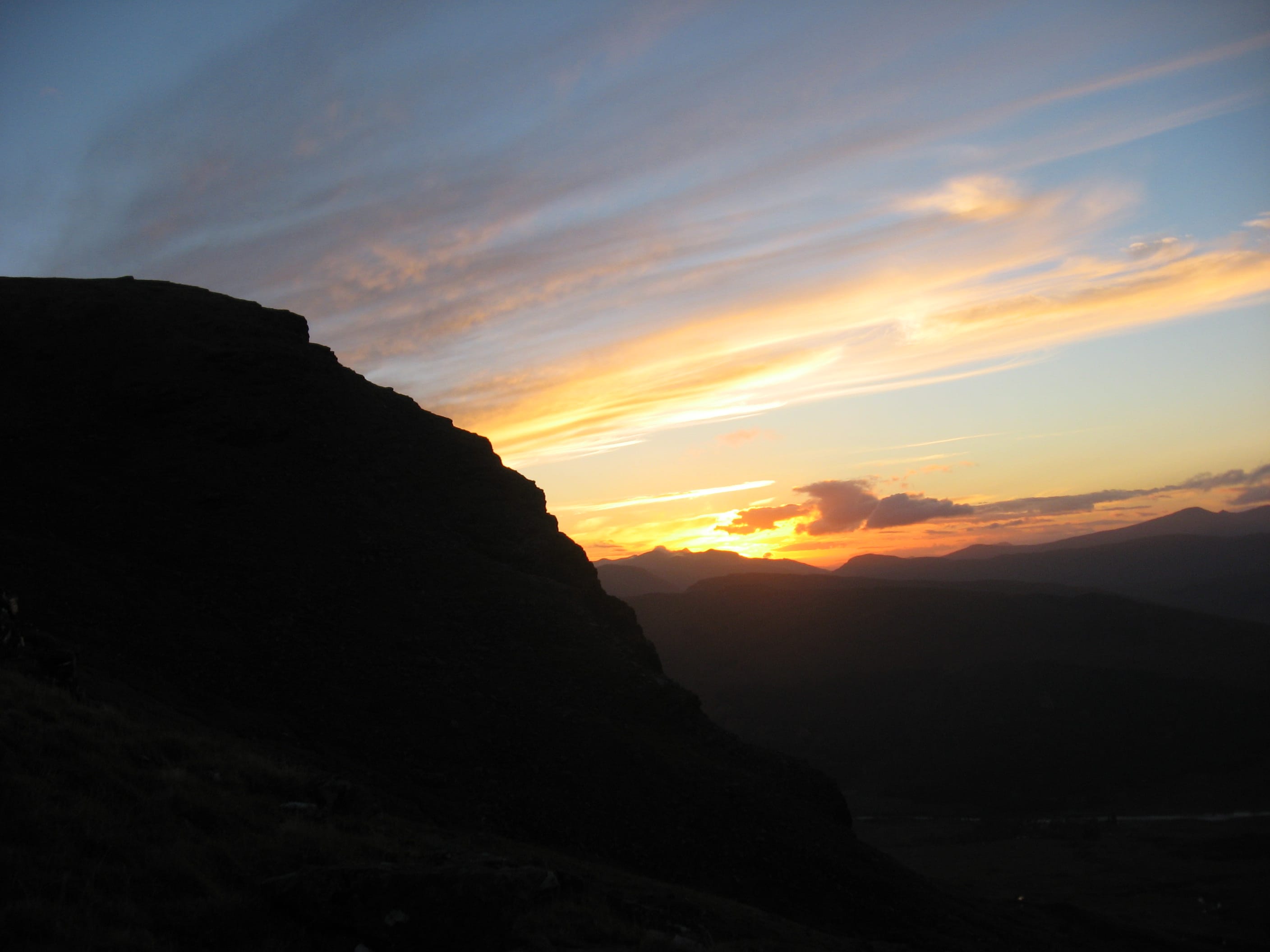 NIGHT FALLS: Orchy skies