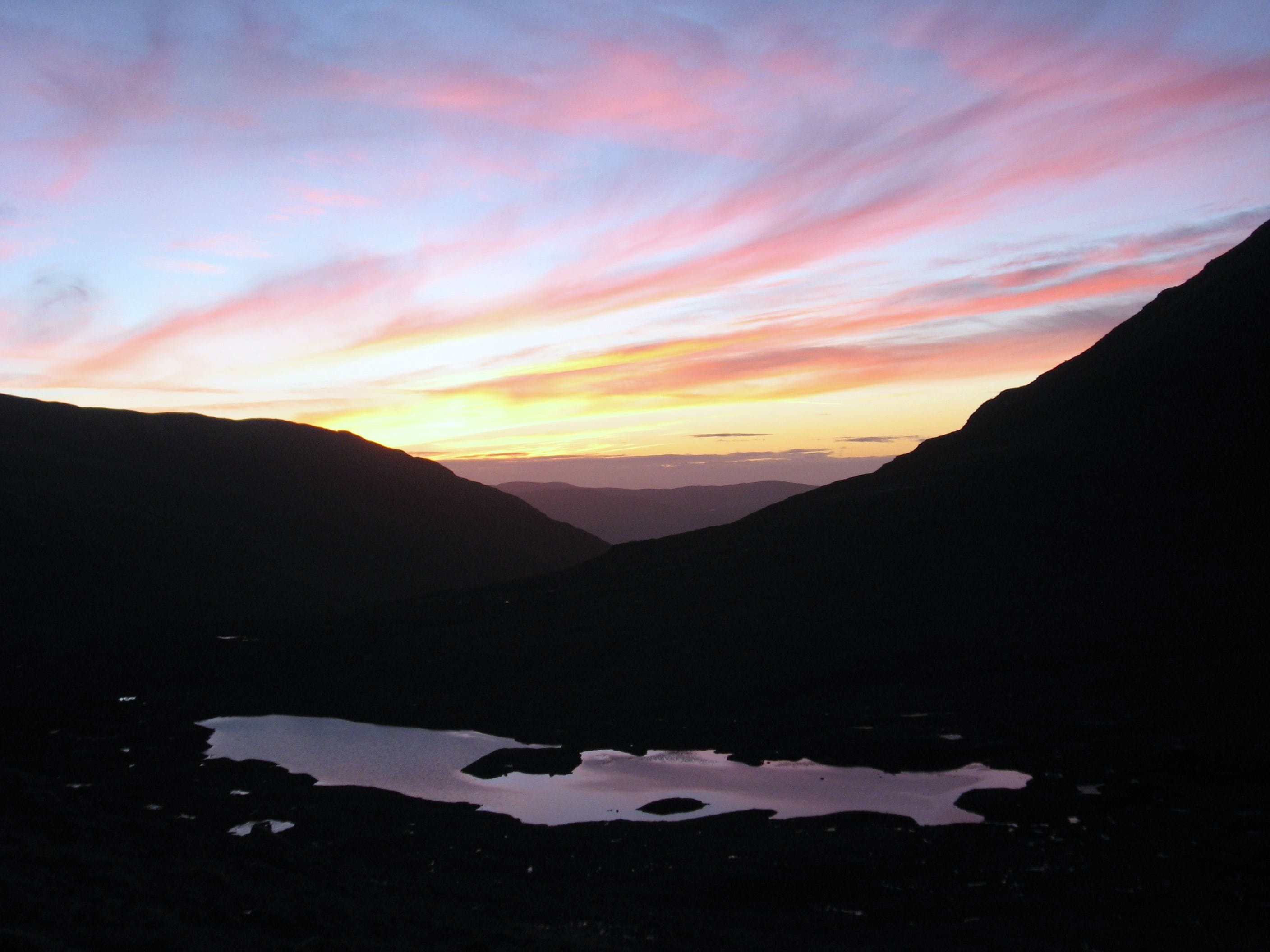 TWILIGHT BEAUTY: Multi-coloured skies above the Torridon landscape in view from Coire Mhic Fhearchair