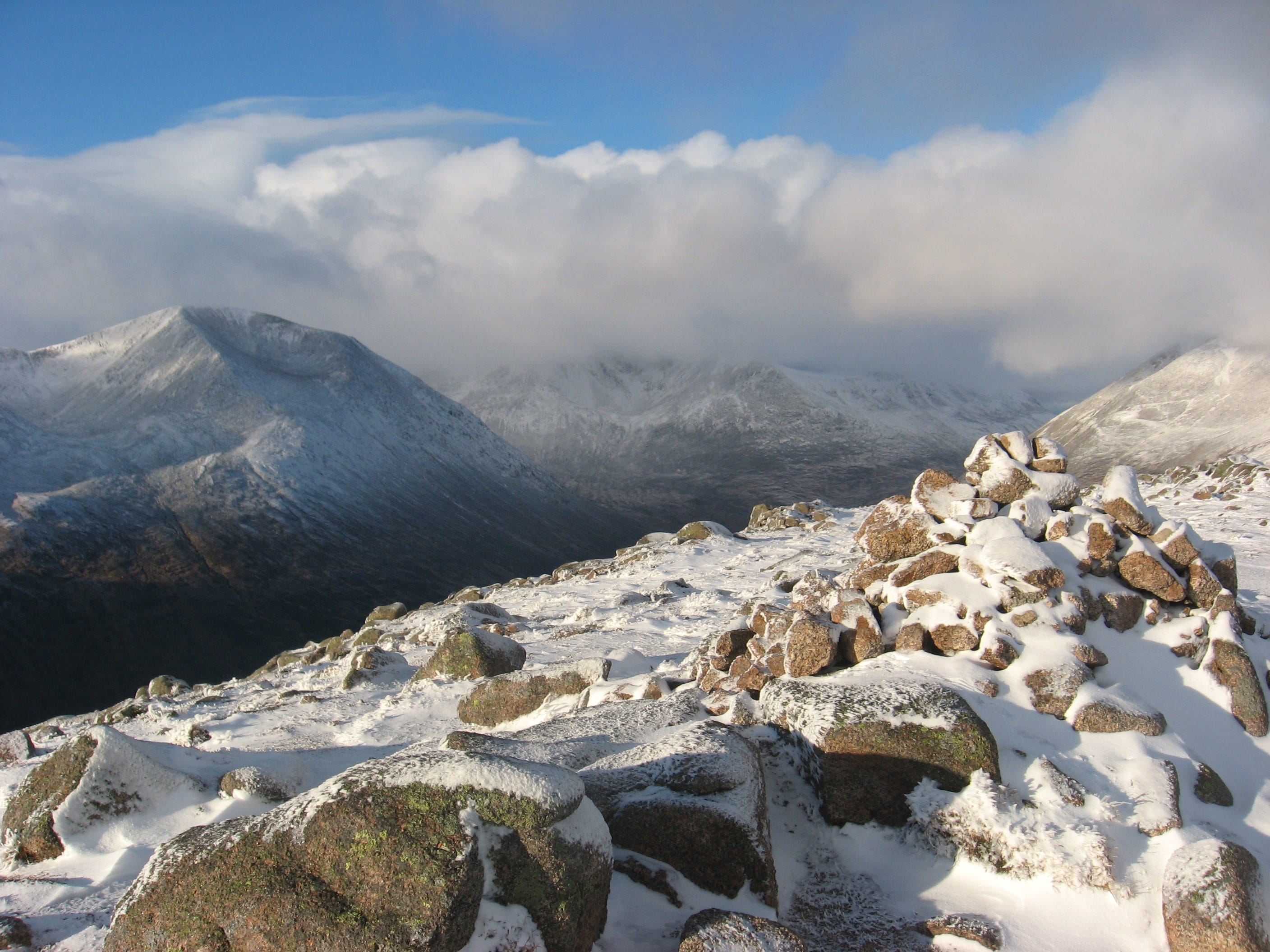VIEWMASTER: Cairn Toul and Braeriach grab the attention in this view across the Lairig Ghru from the summit of Carn a' Mhaim