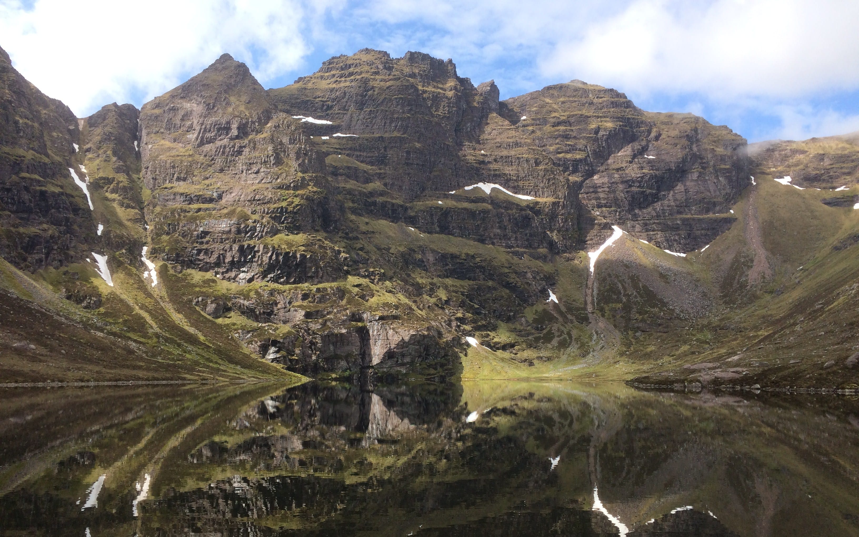 MIRROR, MIRROR: The fairest one of all? An Teallach shows off its charms in this perfect reflection in the waters of Loch Toll an Lochain