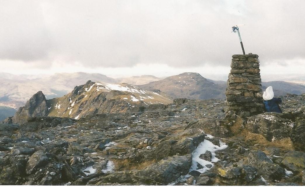 WHAT WE SHOULD HAVE SEEN: The view over to The Cobbler from the summit trig point of Beinn Narnain