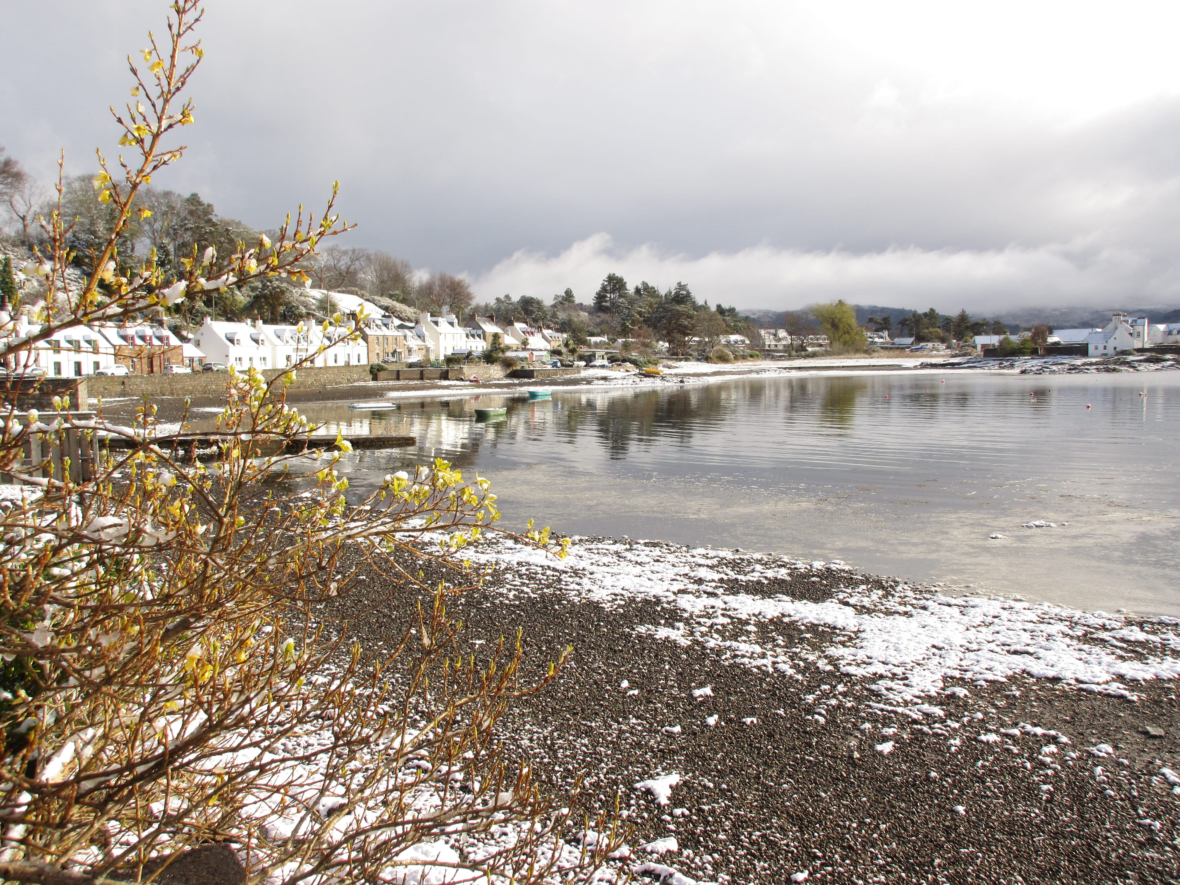 PERFECT SNOWSCENE: April saw us waking to find Plockton covered in a layer of white