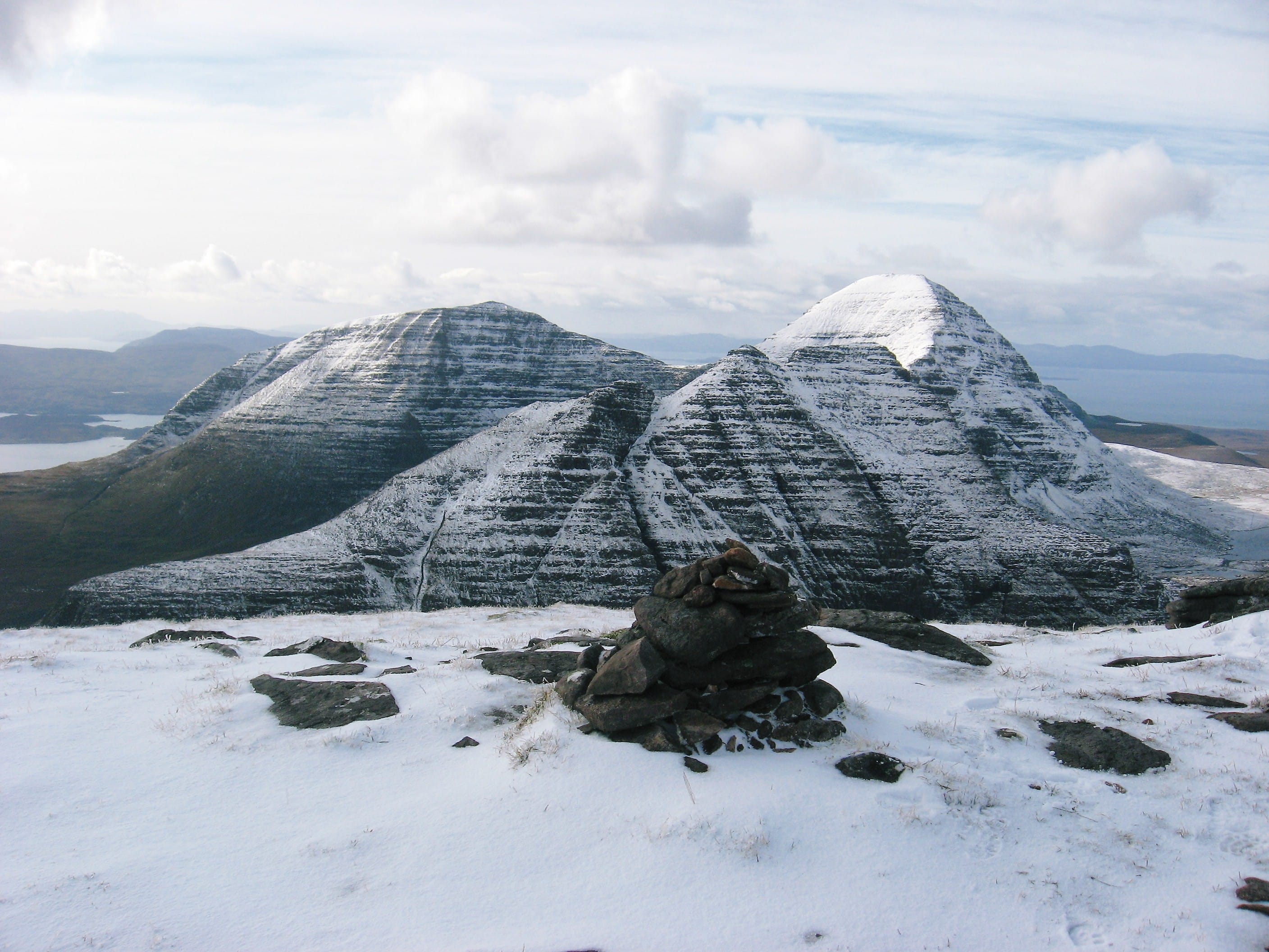 TORRIDON'S JEWEL: Beinn Alligin from the summit ridge of neighbouring Beinn Dearg - how could you turn your back on this beauty?