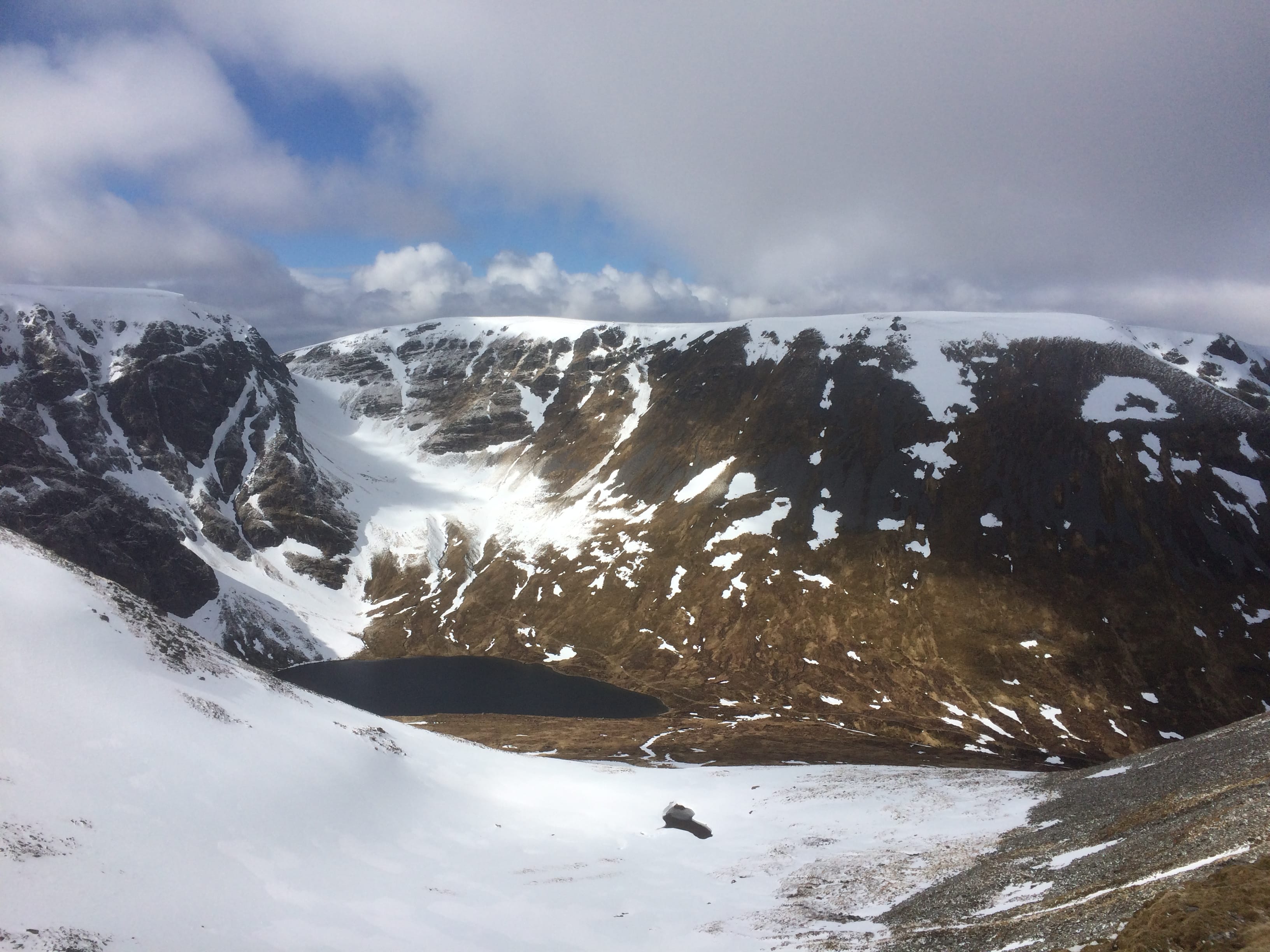 OUT OF REACH: Looking across to The Window in winter conditions - but Creag Meagaidh proved an impossible target