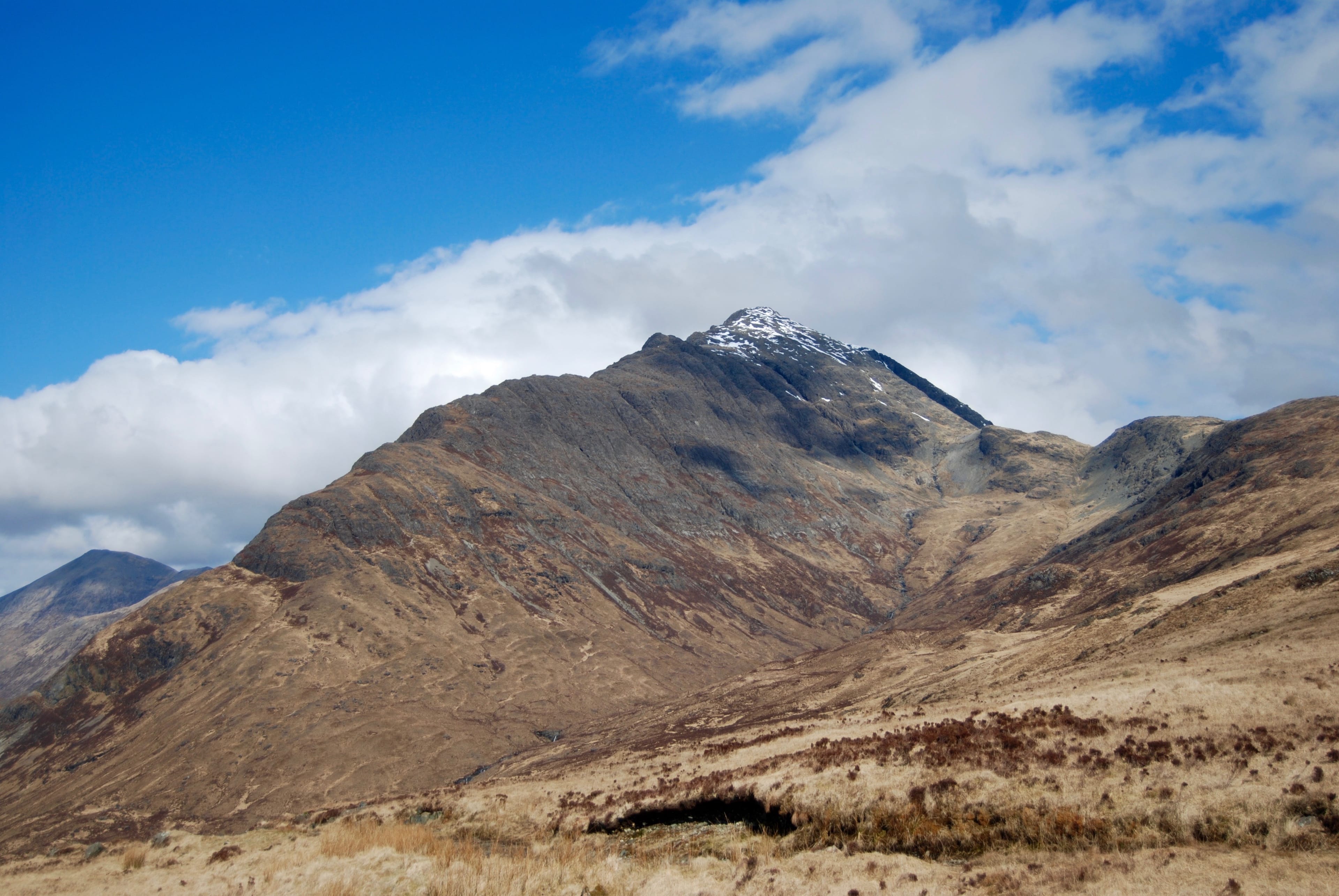 EASIER OPTION: The South ridge of Bla Bheinn from the walk into Camasunary, a better choice during winter conditions