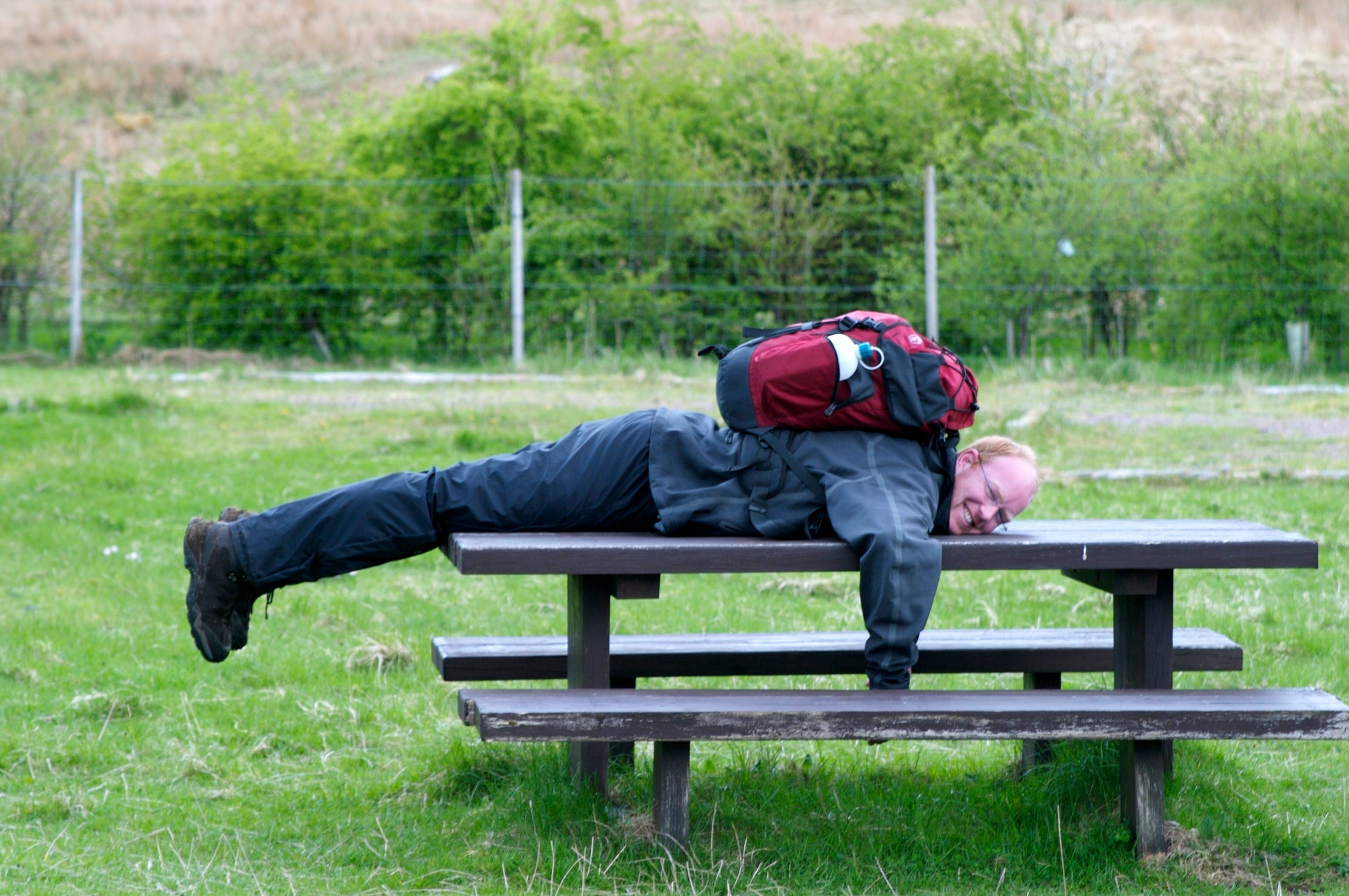 FLAT OUT: Result of a heavy pack