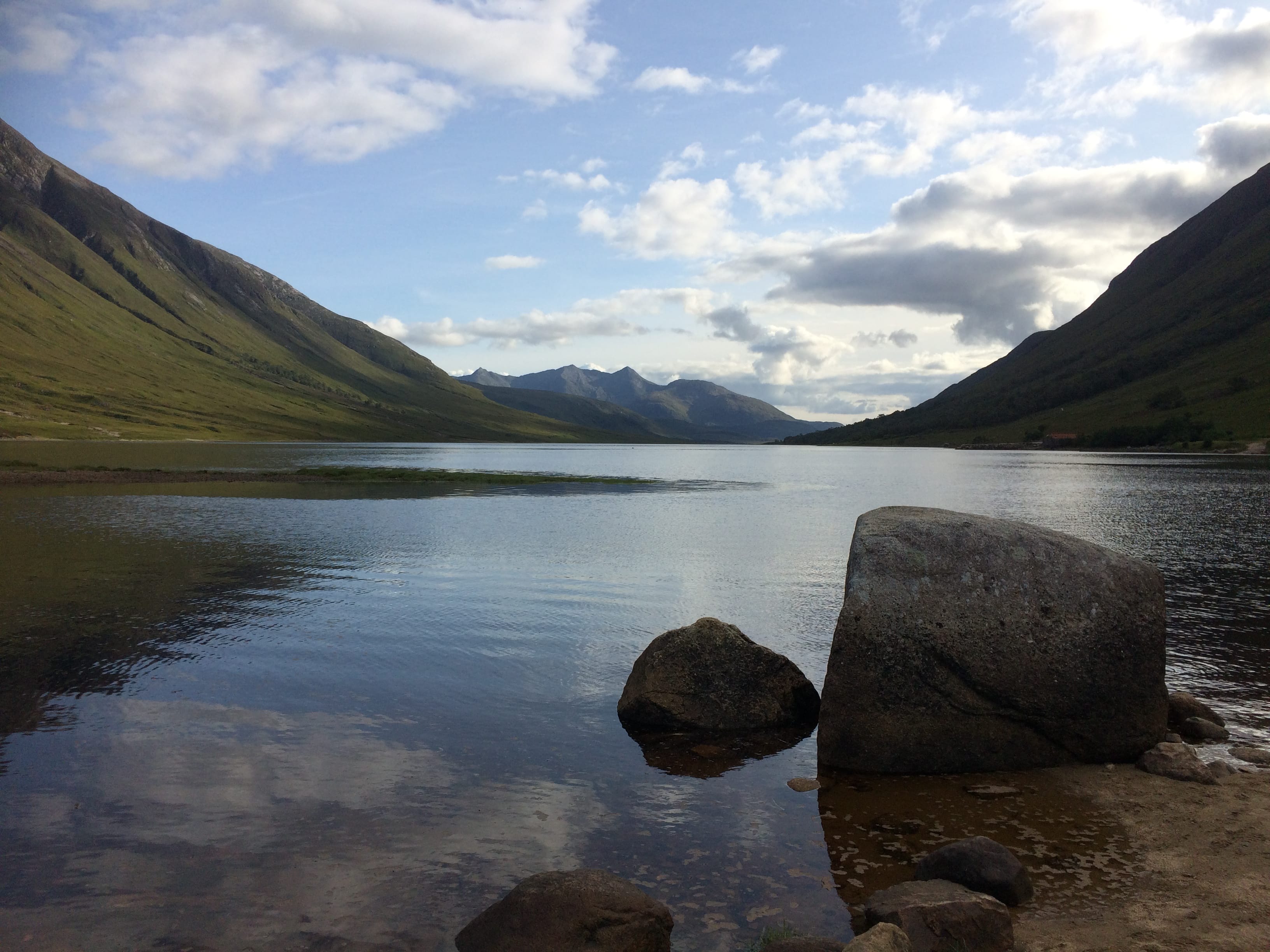 PERFECT CALM: Looking down the length of glass-like Loch Etive to the Cruachan peaks in the distance