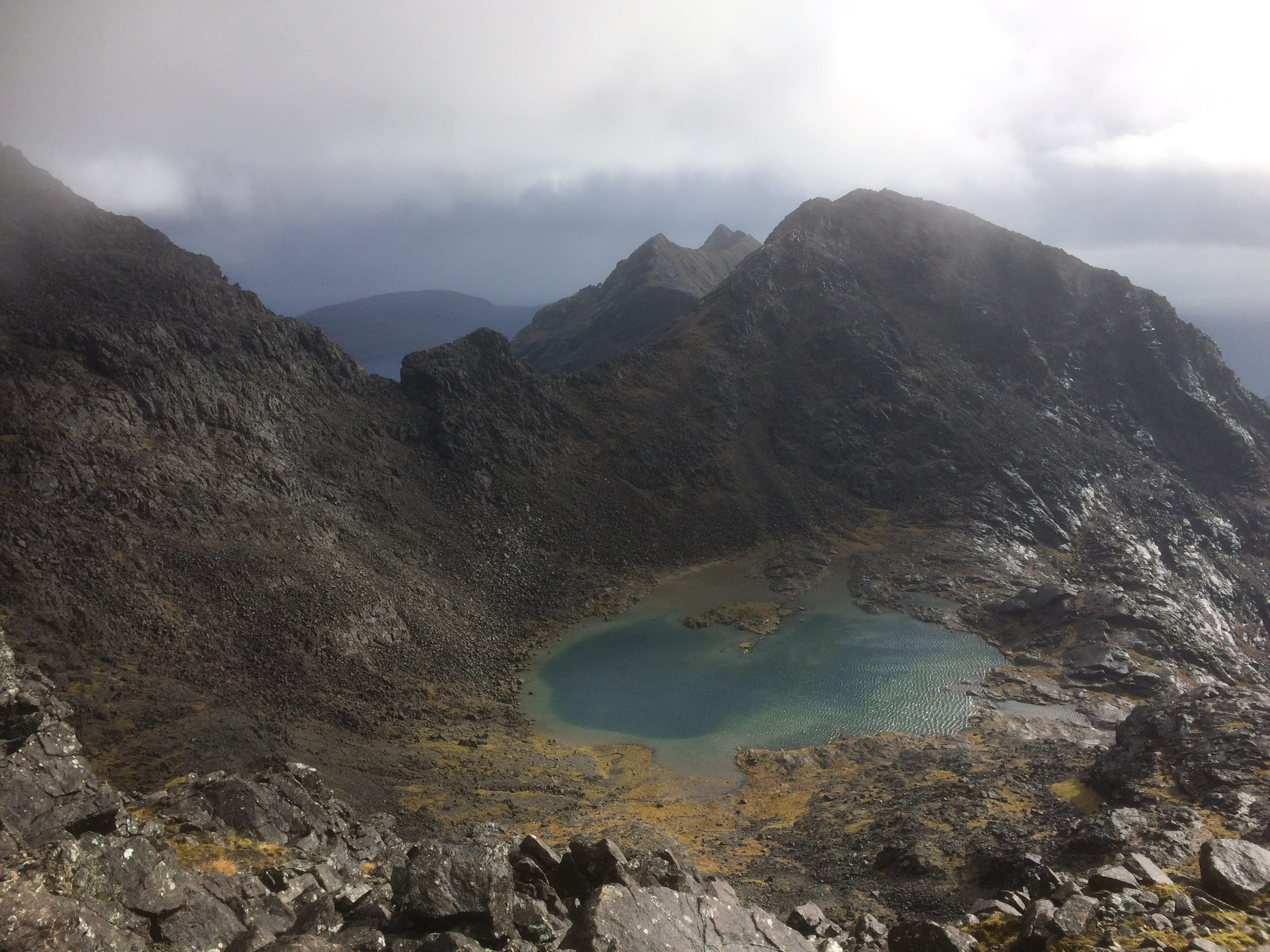 BREATHTAKING: The view down into Coire a' Ghrunnda from the connecting ridge above the Sgumain Stone Chute