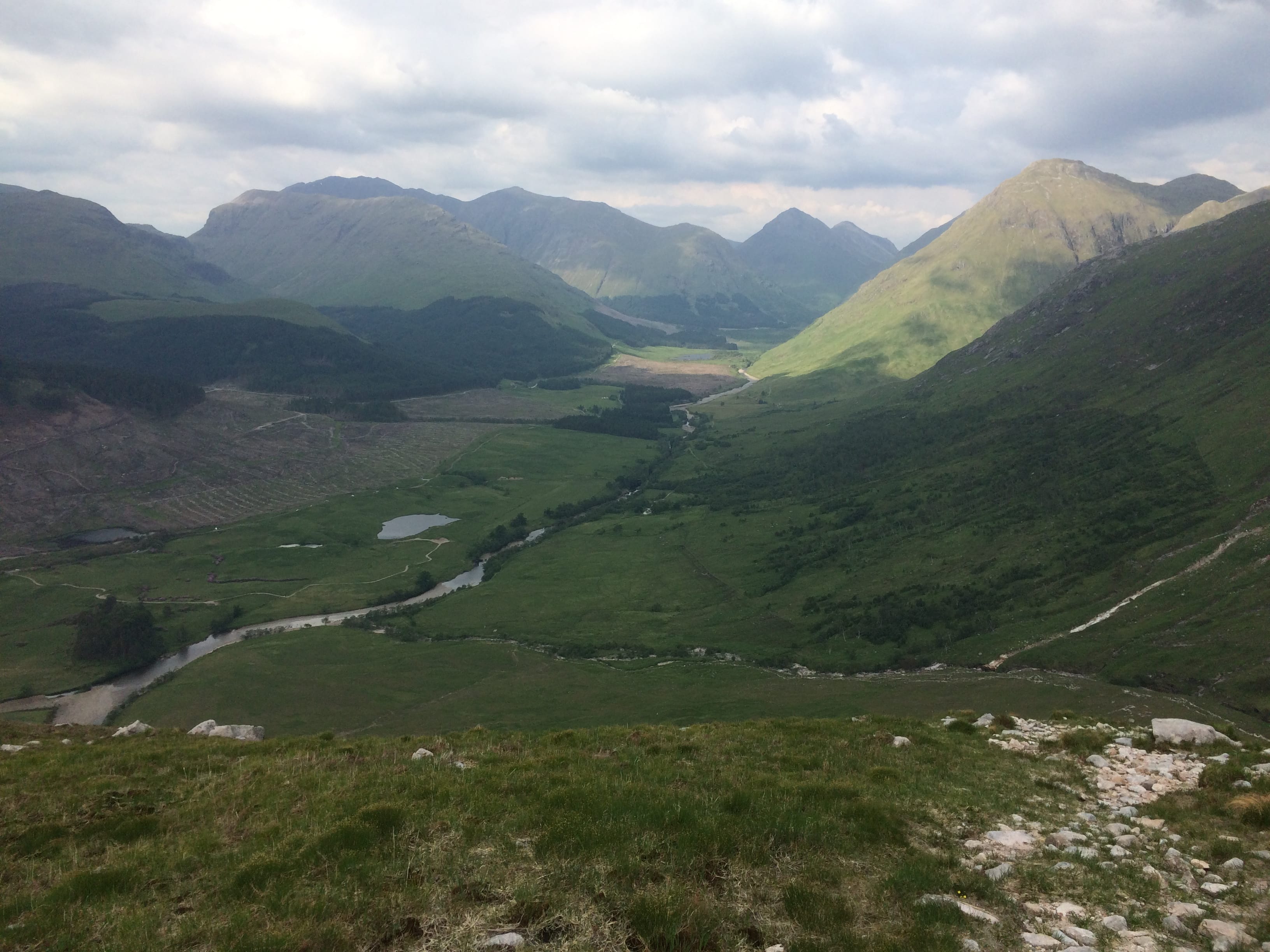 BATTLE GROUND: Glen Etive from Ben Starav – seven hydro schemes are proposed which would further scar the landscape
