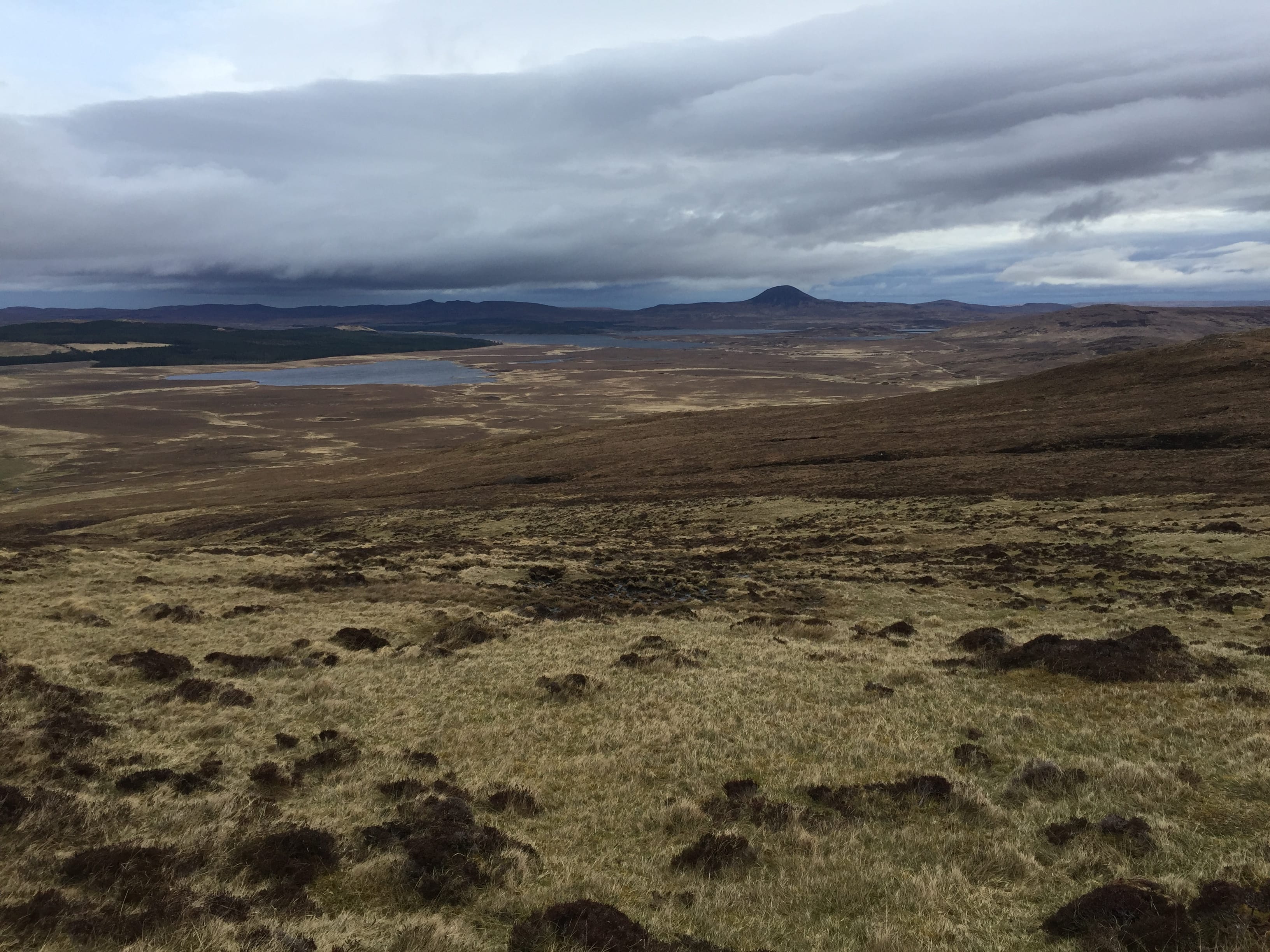 DISTANT PEAK: Ben Griam Mor was a constant companion on the long, winding way to the Ben Armine summits
