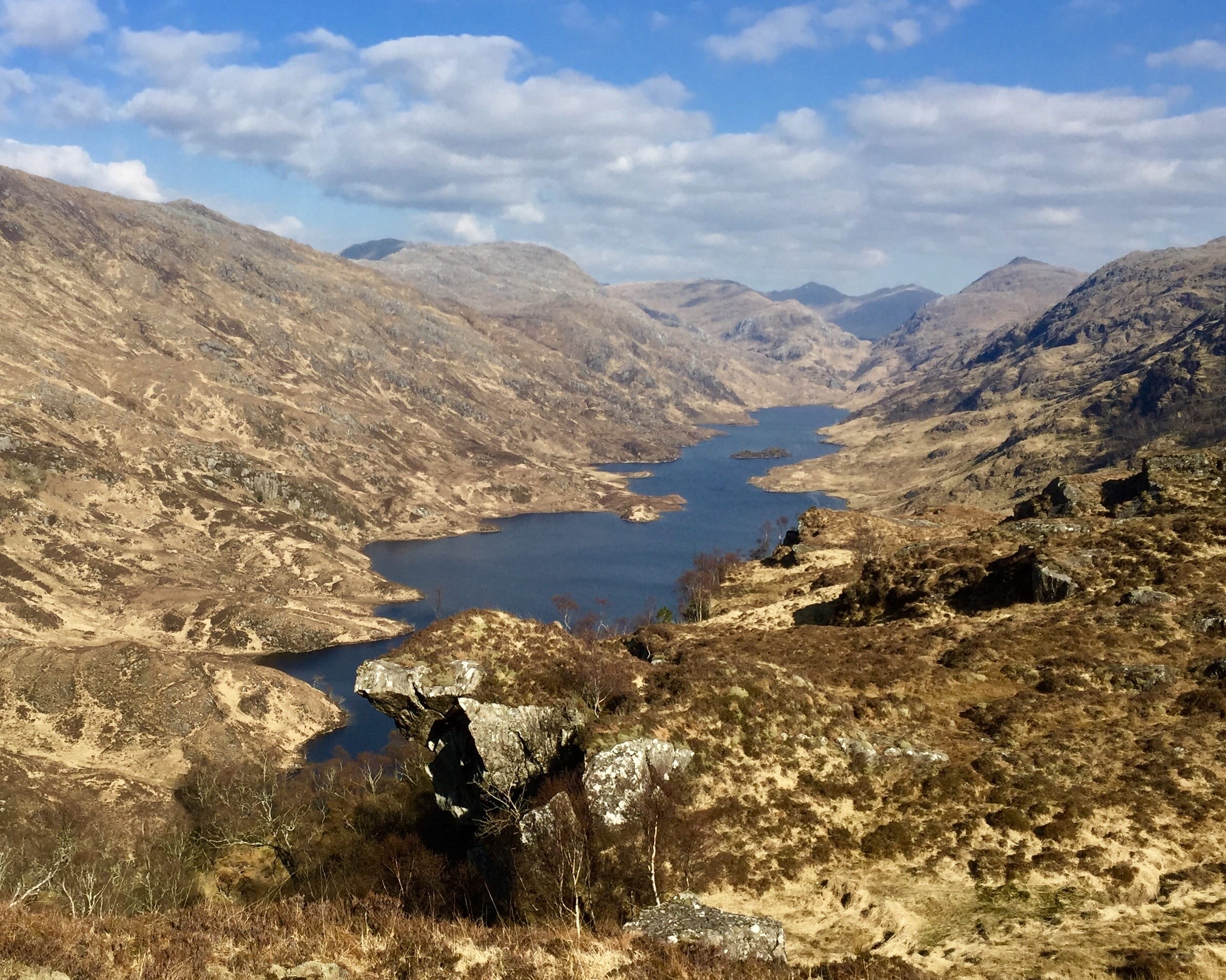 HIDDEN OASIS: The blue waters of lonely Loch Beoraid from the steep descent towards Meith Bheinn