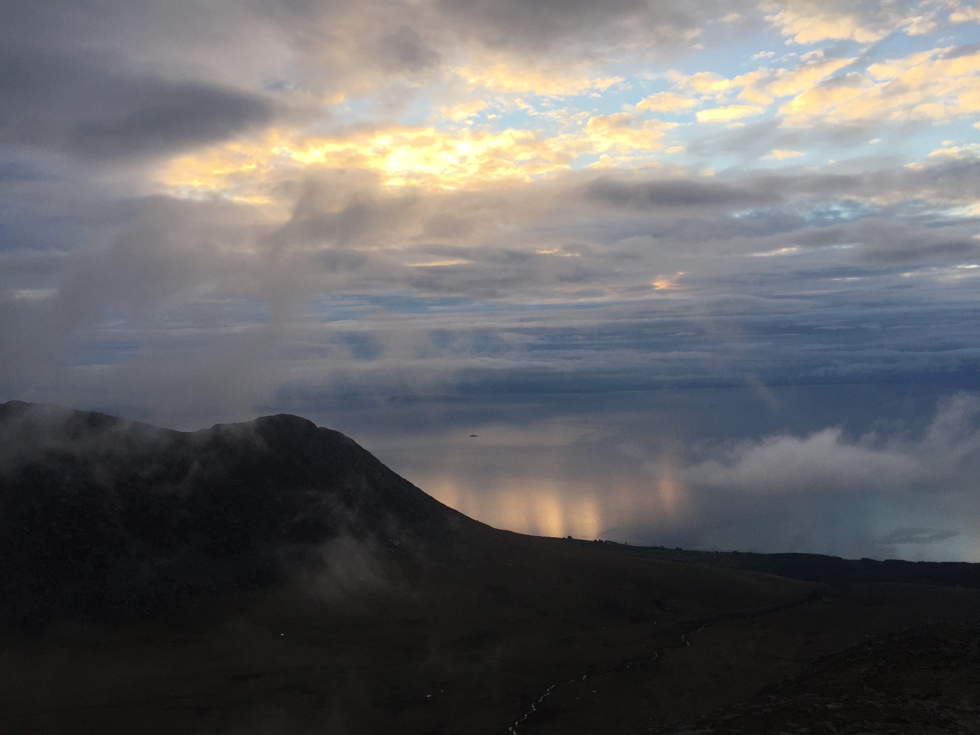 MORNING GLORY: Early light on the waters of the Firth of Clyde during the descent from Goatfell