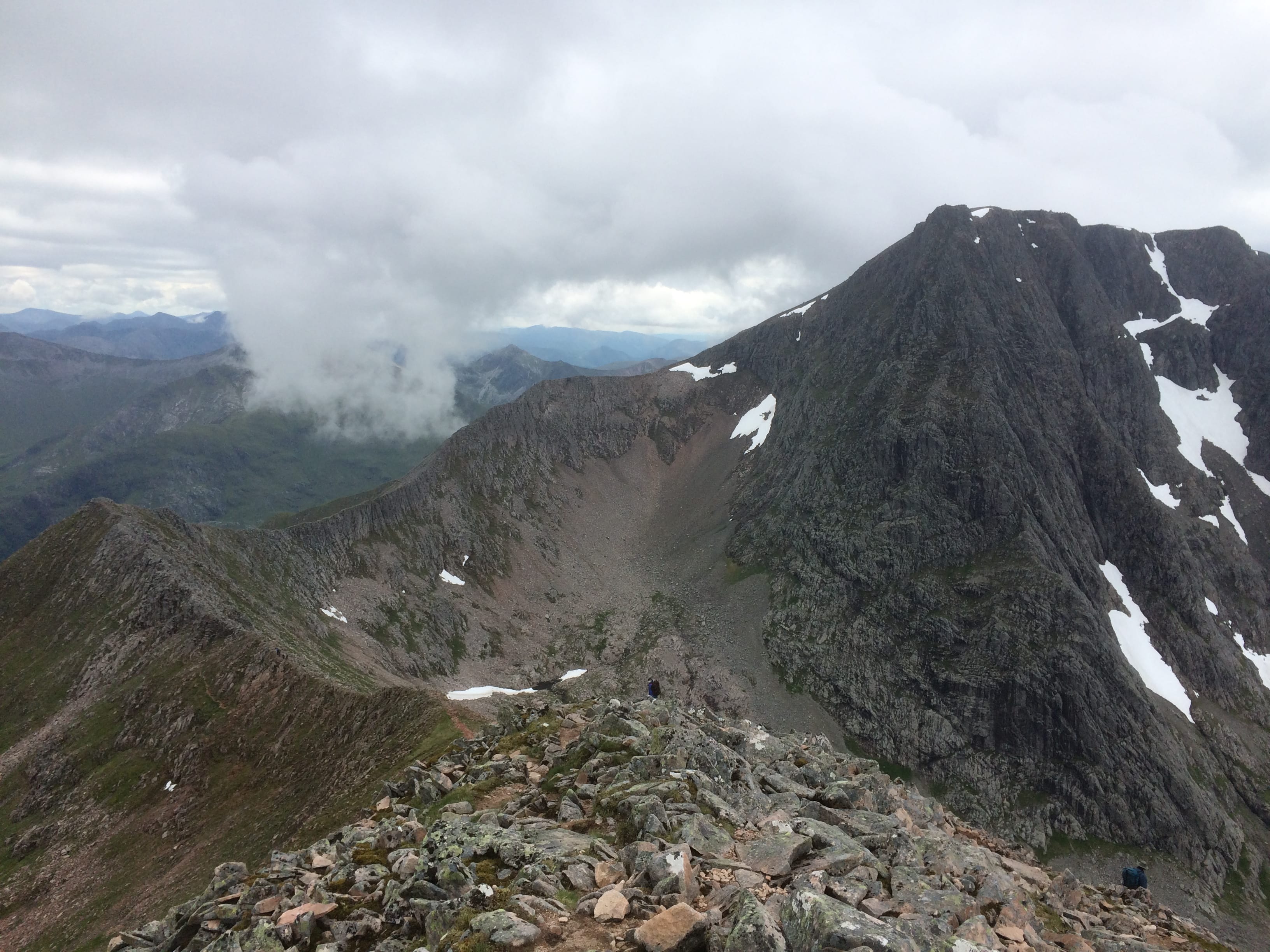 THE LAST MOUNTAIN: The final slopes from the Carn Mor Dearg Arete on to Ben Nevis, a fitting finale for a Full House finish