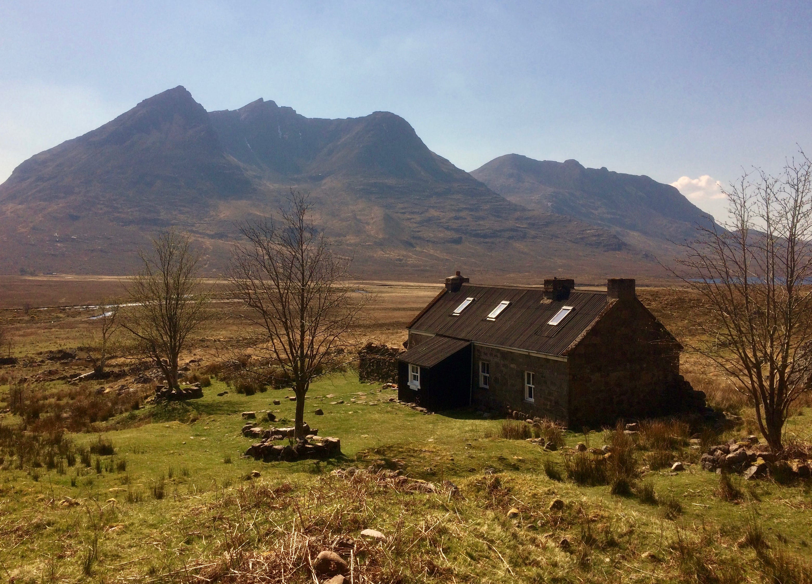 NO ENTRY: Shenavall bothy is locked and the mountains of Beinn Dearg Mor and Beinn Dearg Beag out of bounds