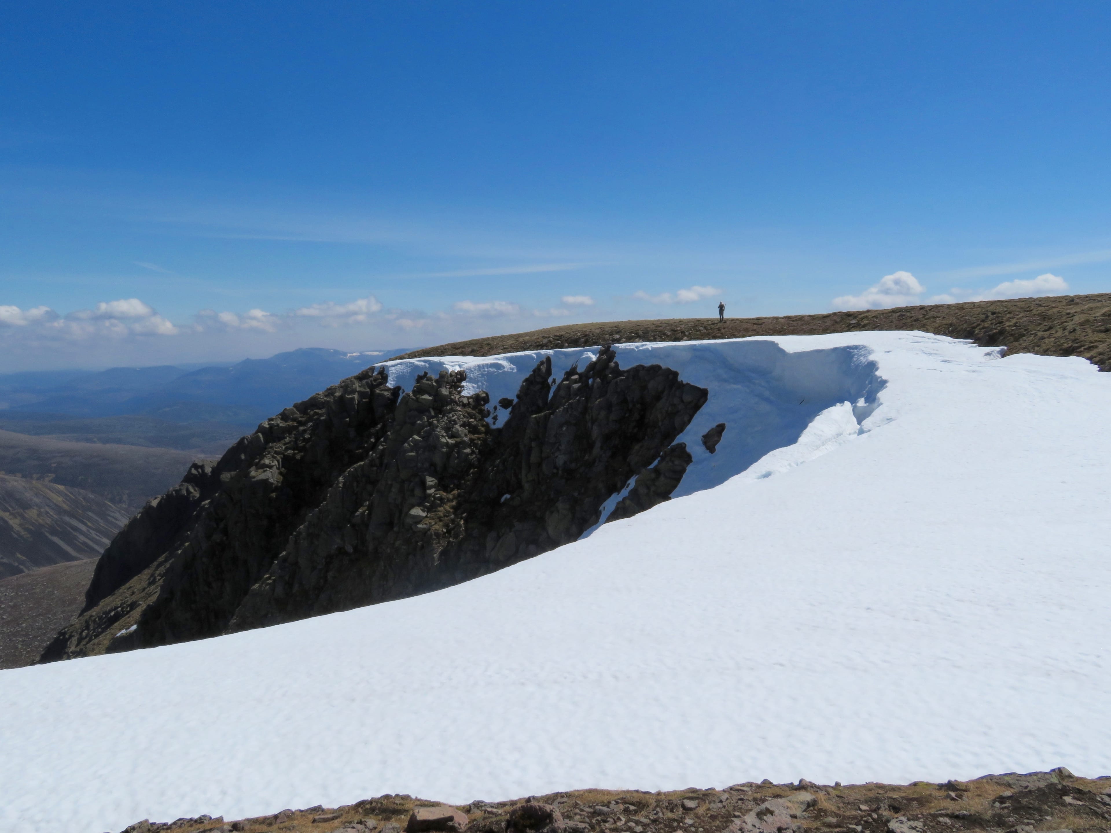 NOW THAT'S WHAT I CALL SOCIAL DISTANCING: Distant figure on ridgeline above wide open spaces of Beinn a' Bhuird
