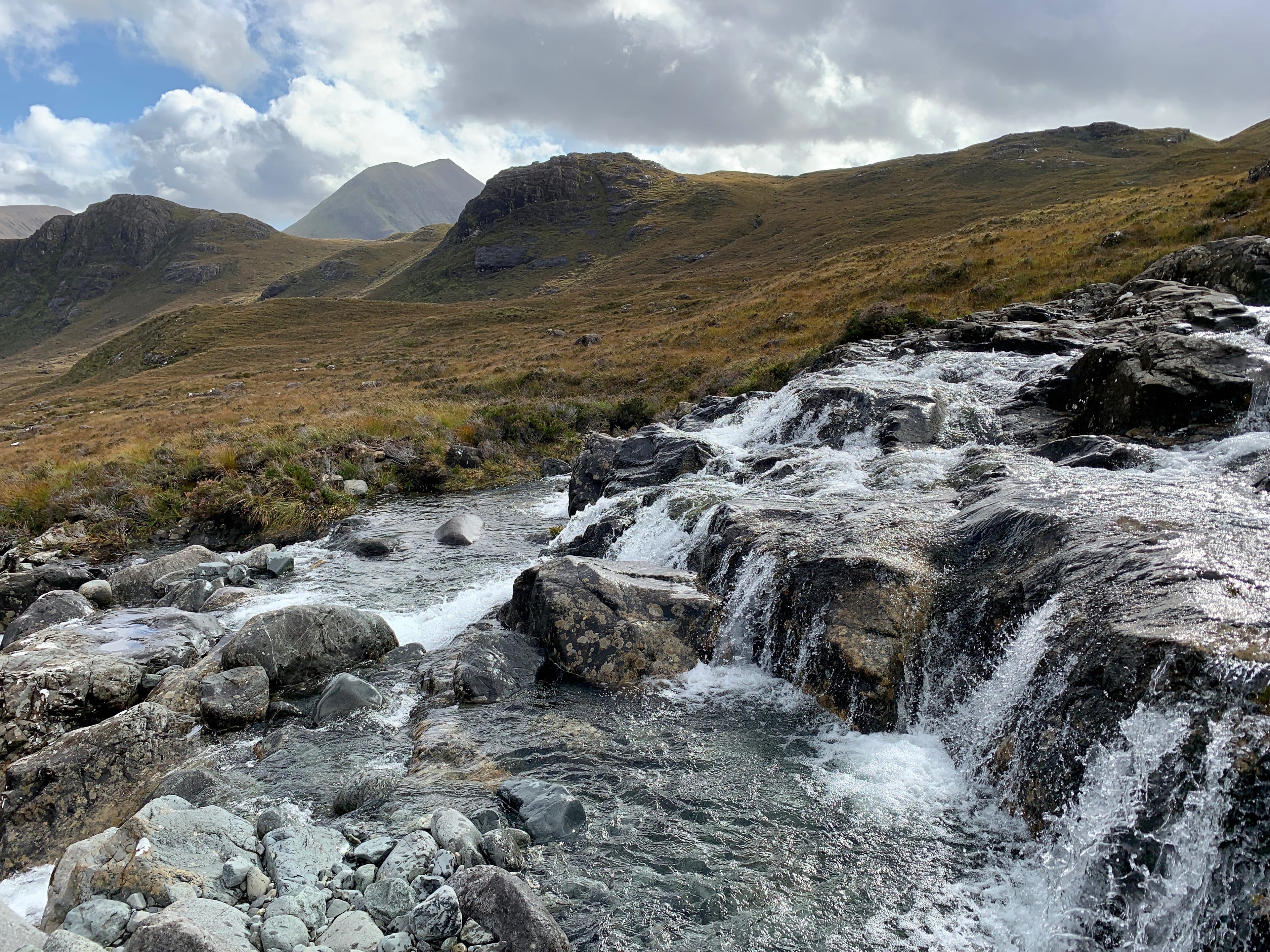 THUNDER IN THE GLEN: Roaring streams provided the soundtrack for a day of beautiful light in Skye