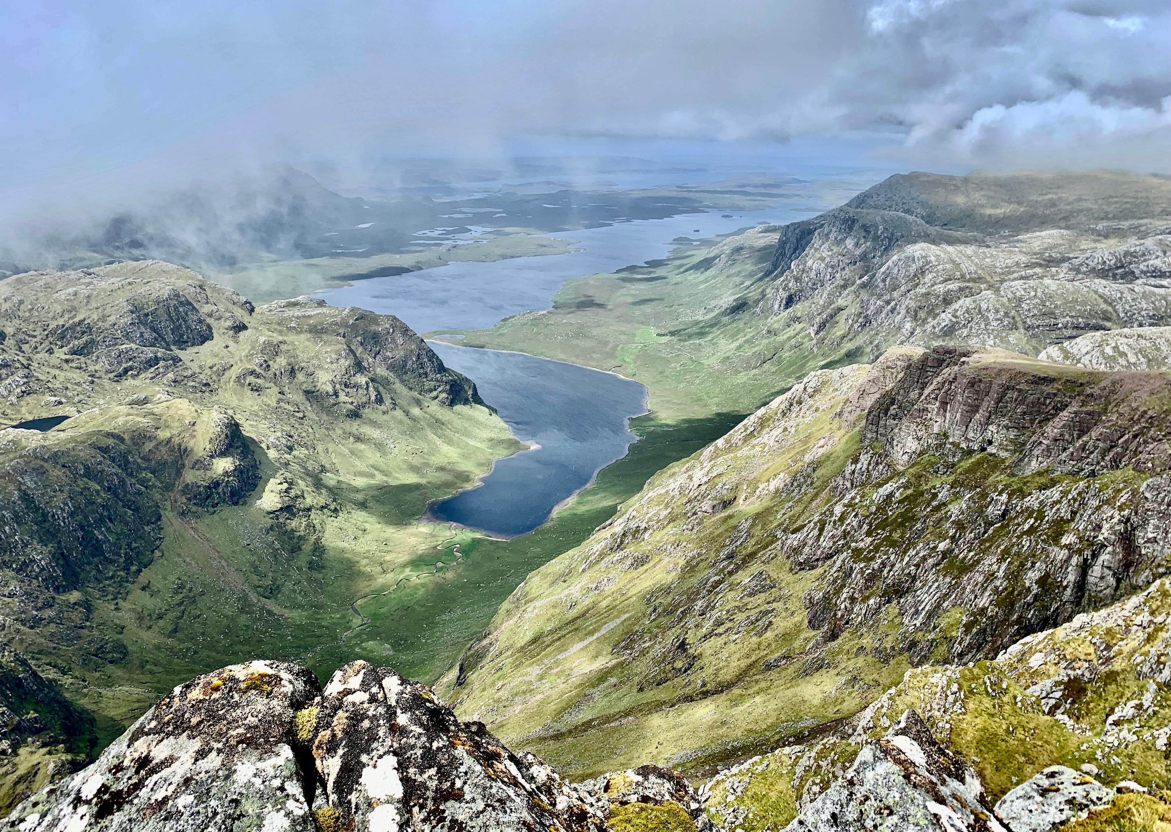 CLEAR FAVOURITE: The classic view from the summit of A'Mhaighdean, a magic moment after the clouds had blown away