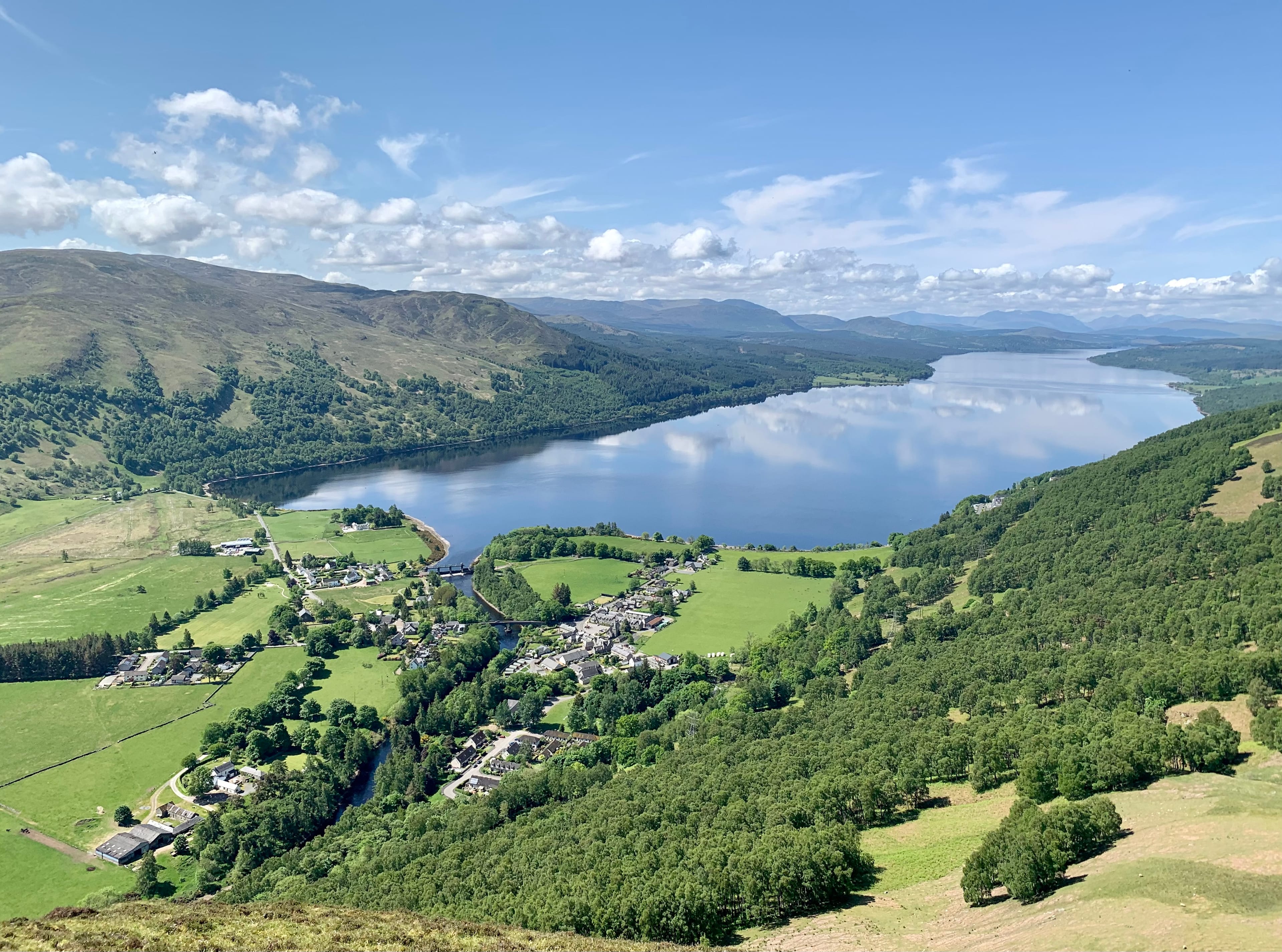 VARR AND WIDE: The wide-open views over the blue of Loch Rannoch from the summit of Craig Varr, a little gem of a hill