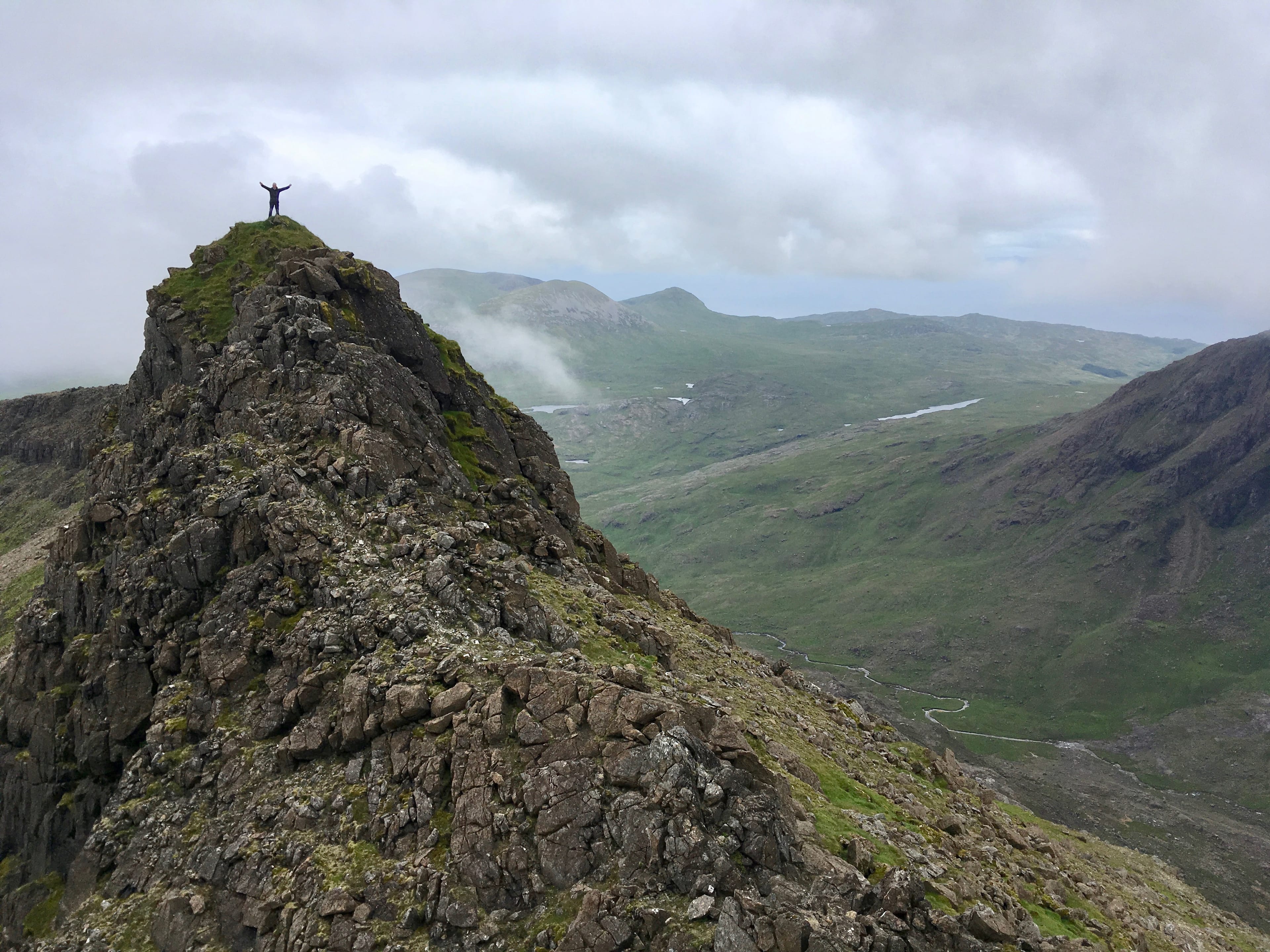 ROCK n' TROLL MEMORIES: Standing on the summit of the Rum Cuillin Graham, Trollabhal, during the last visit to the island in 2019