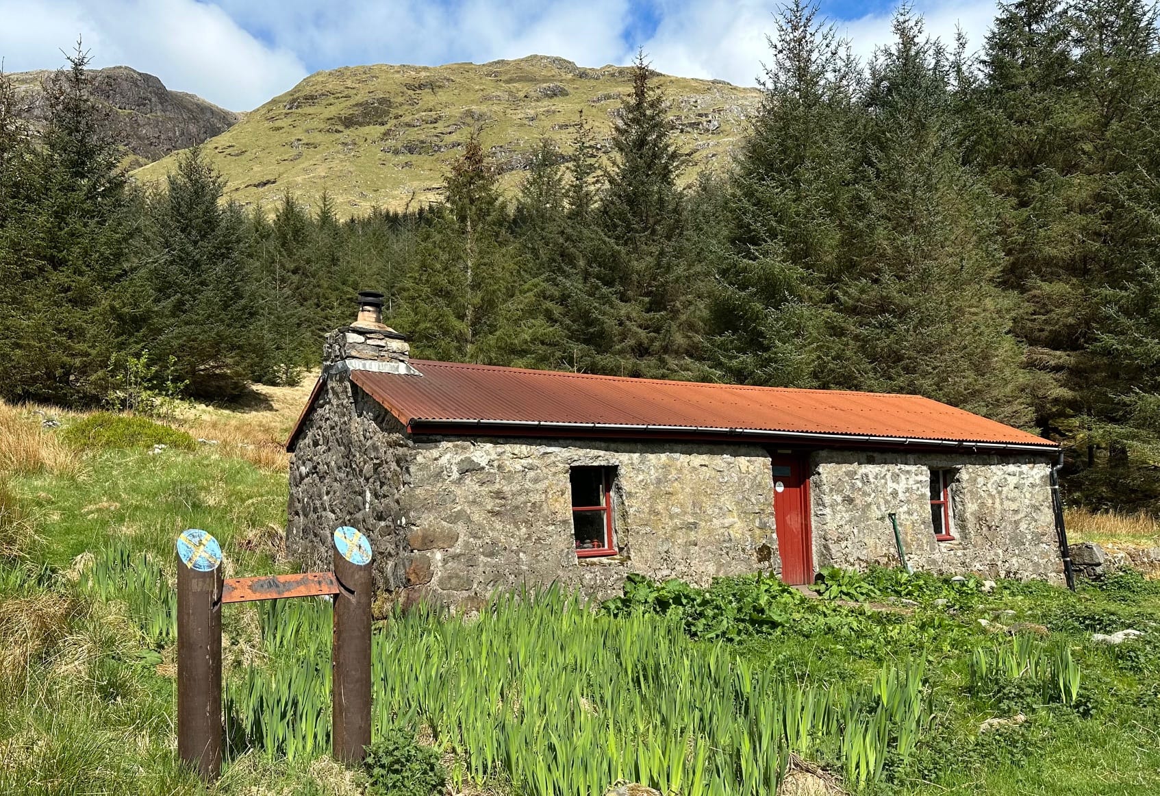 PEACEFUL SPOT: The bothy at the birthplace of the tragic James of the Glen in Glen Duror below the slopes of Beinn a' Bheithir