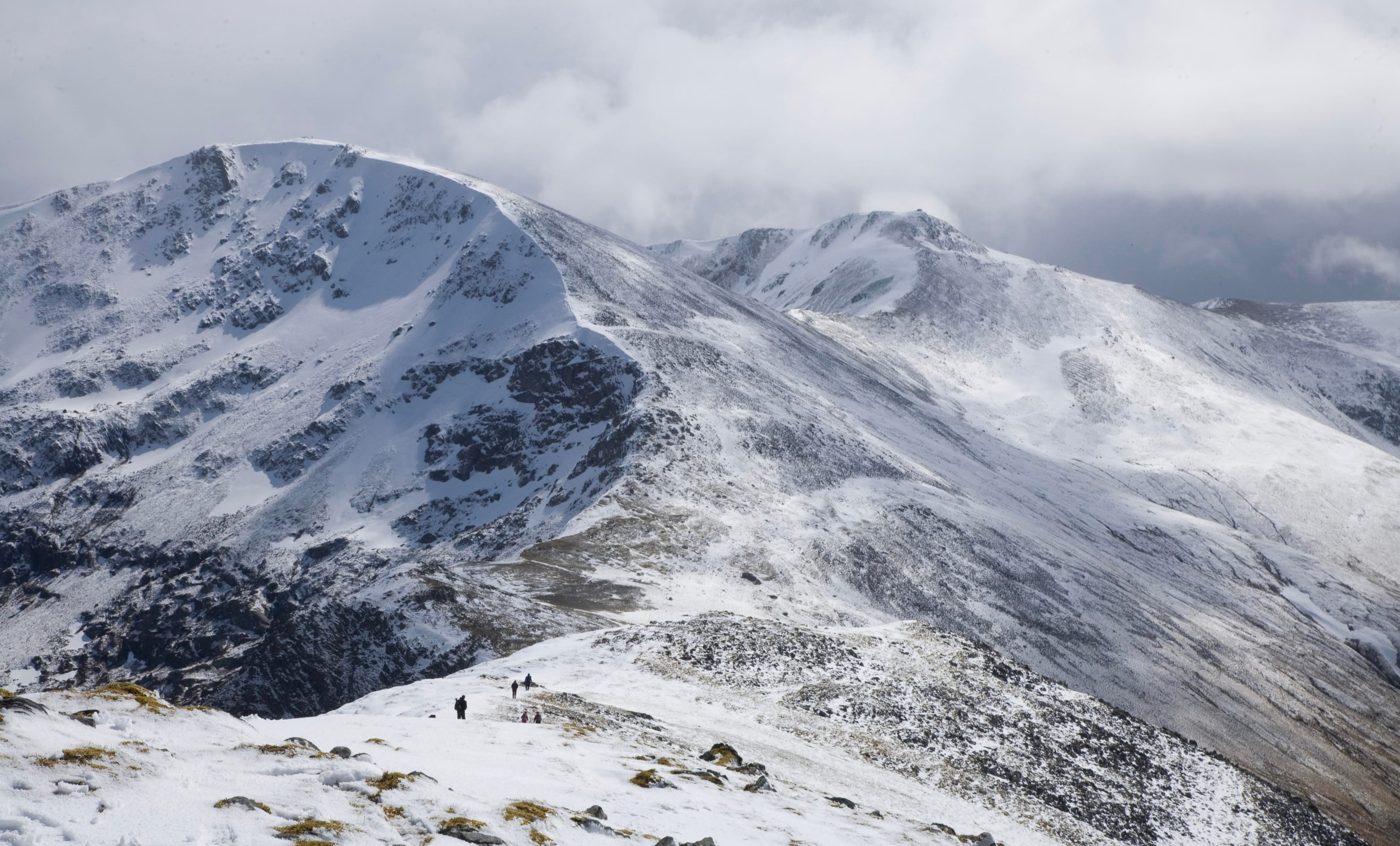 WINTER IDEAL: Deep snow on a snowy traverse of Carn Eighe and Mam Sodhail, the way January should have turned out