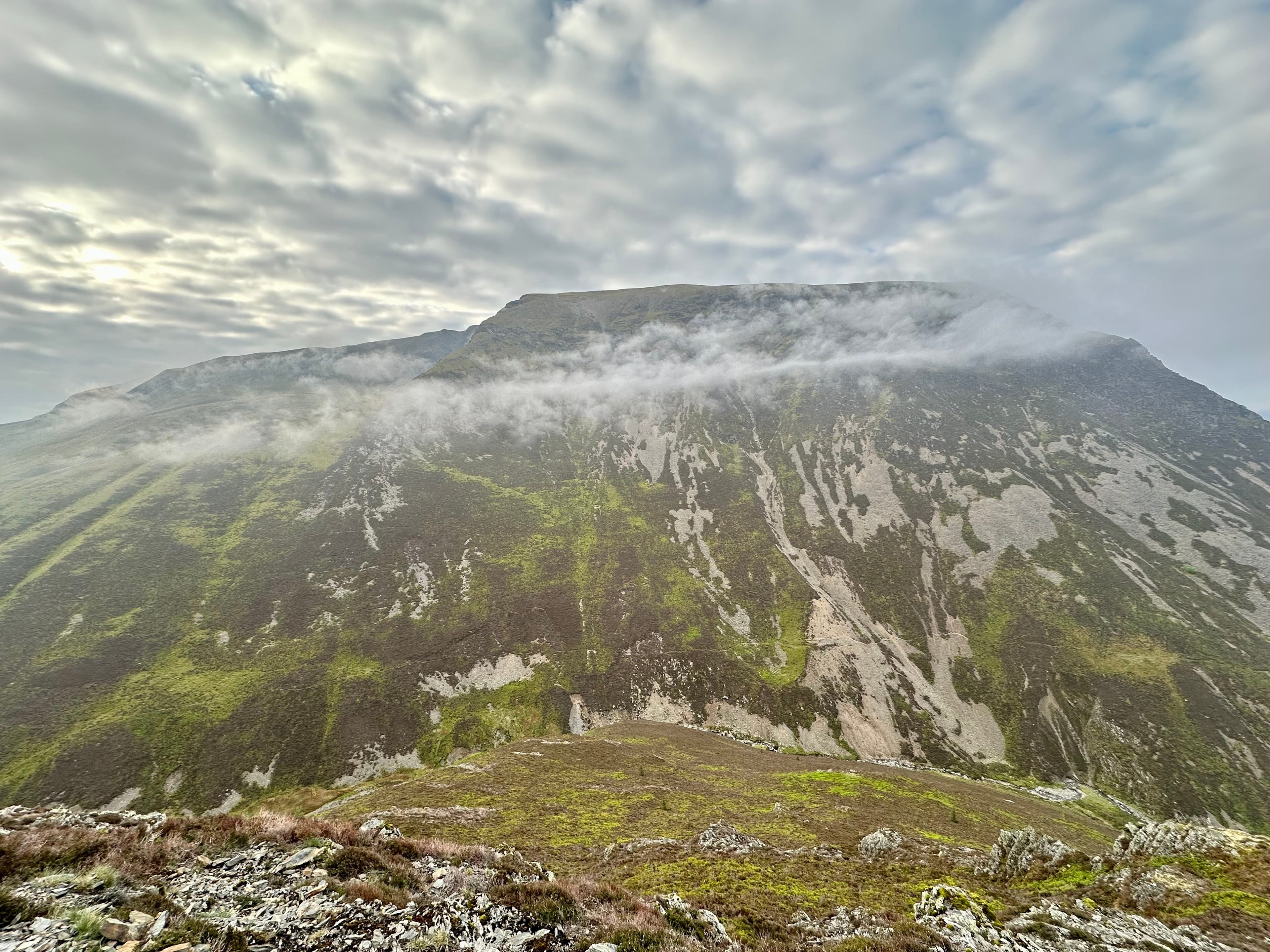 FINE START: Early mist burning off Grasmoor